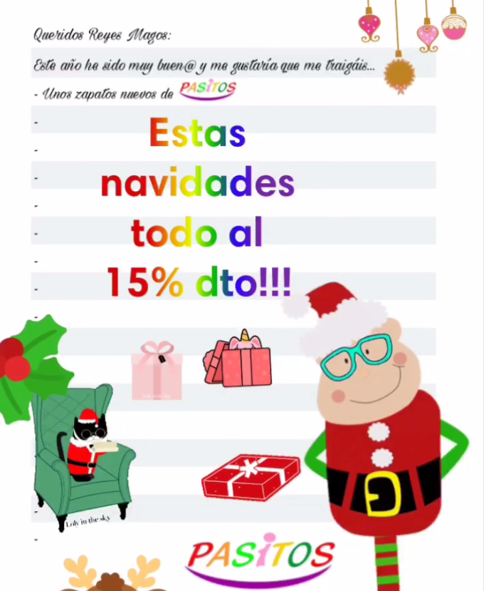 DISFRUTA ESTAS NAVIDADES DE UN 15% DE DESCUENTO EN TODOS LOS ARTÍCULOS.
