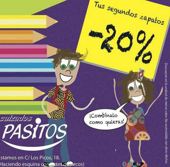 ¡COMBÍNALO COMO QUIERAS, disfruta de un 20% de Dto. en tu segundo par de zapatos!